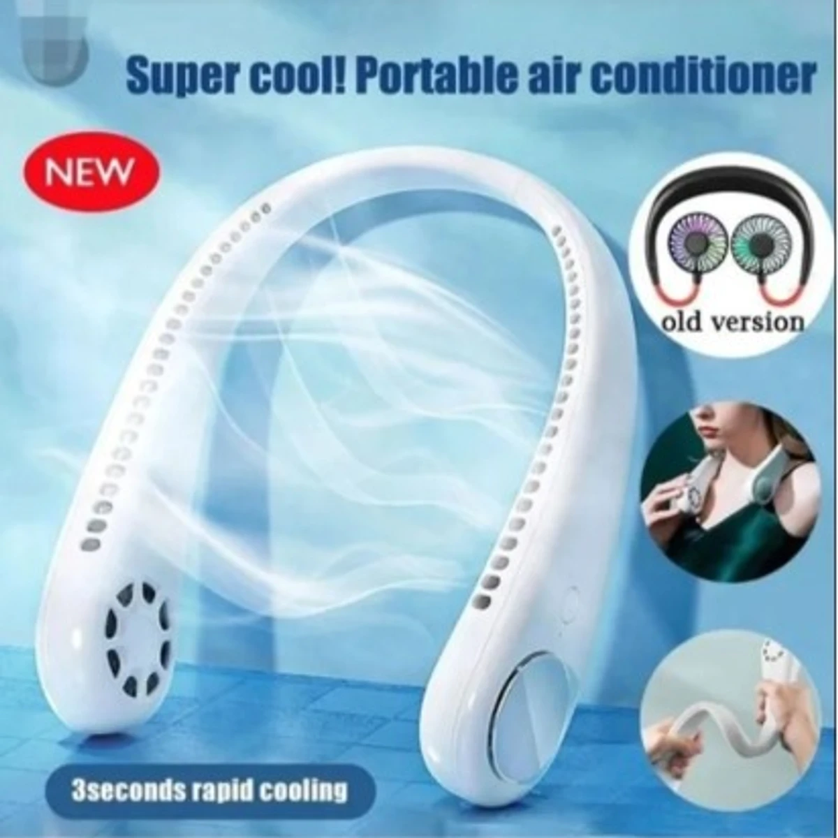 Mini Neck Portable Hanging Rechargeable Air Cooler Summer Sport Fan